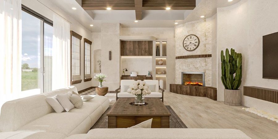 Living room · rendering, Parsons Design Build studio, 2024