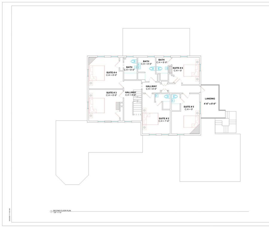 Existing second floor plan · existing conditions, Woodhull workshop set, 29 September 2026