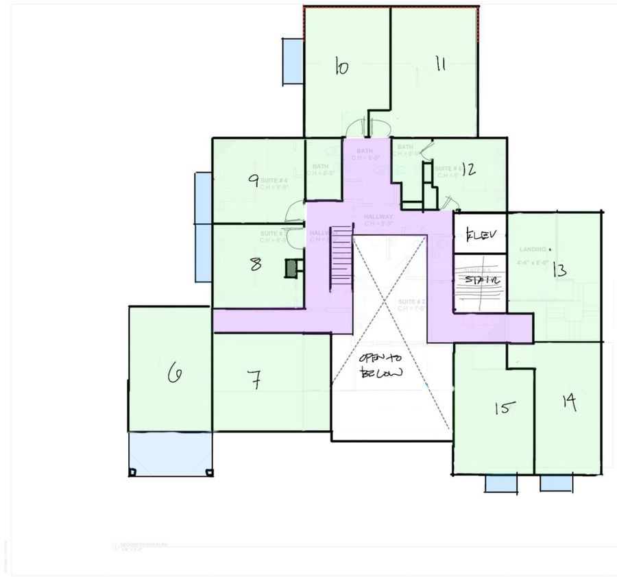 Proposed second floor plan · Woodhull design workshop, 29 September 2026