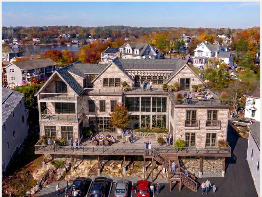 Exterior rendering, harbor side · Woodhull, 29 September 2026