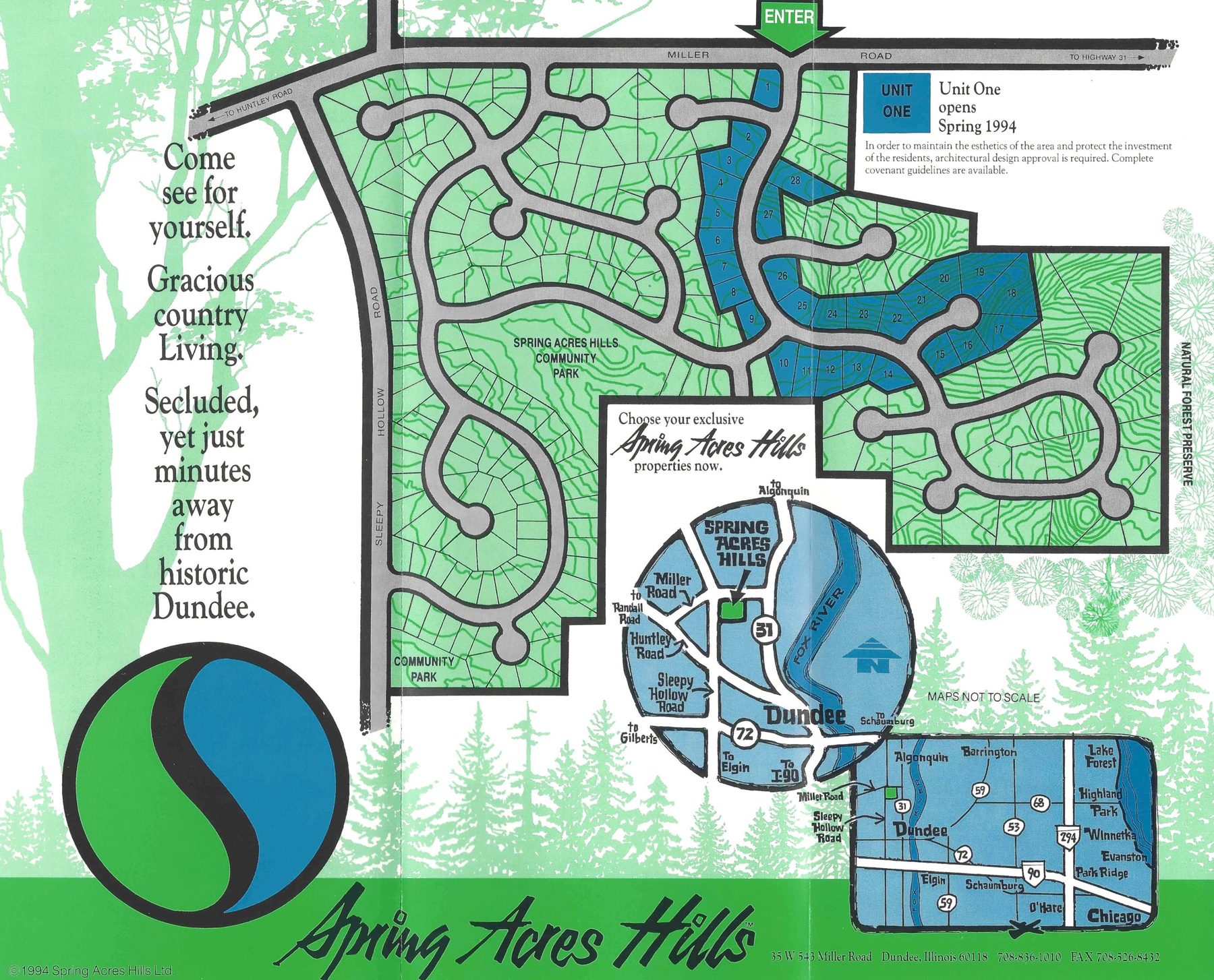 Spring Acres Hills site plan, McHenry County, Illinois