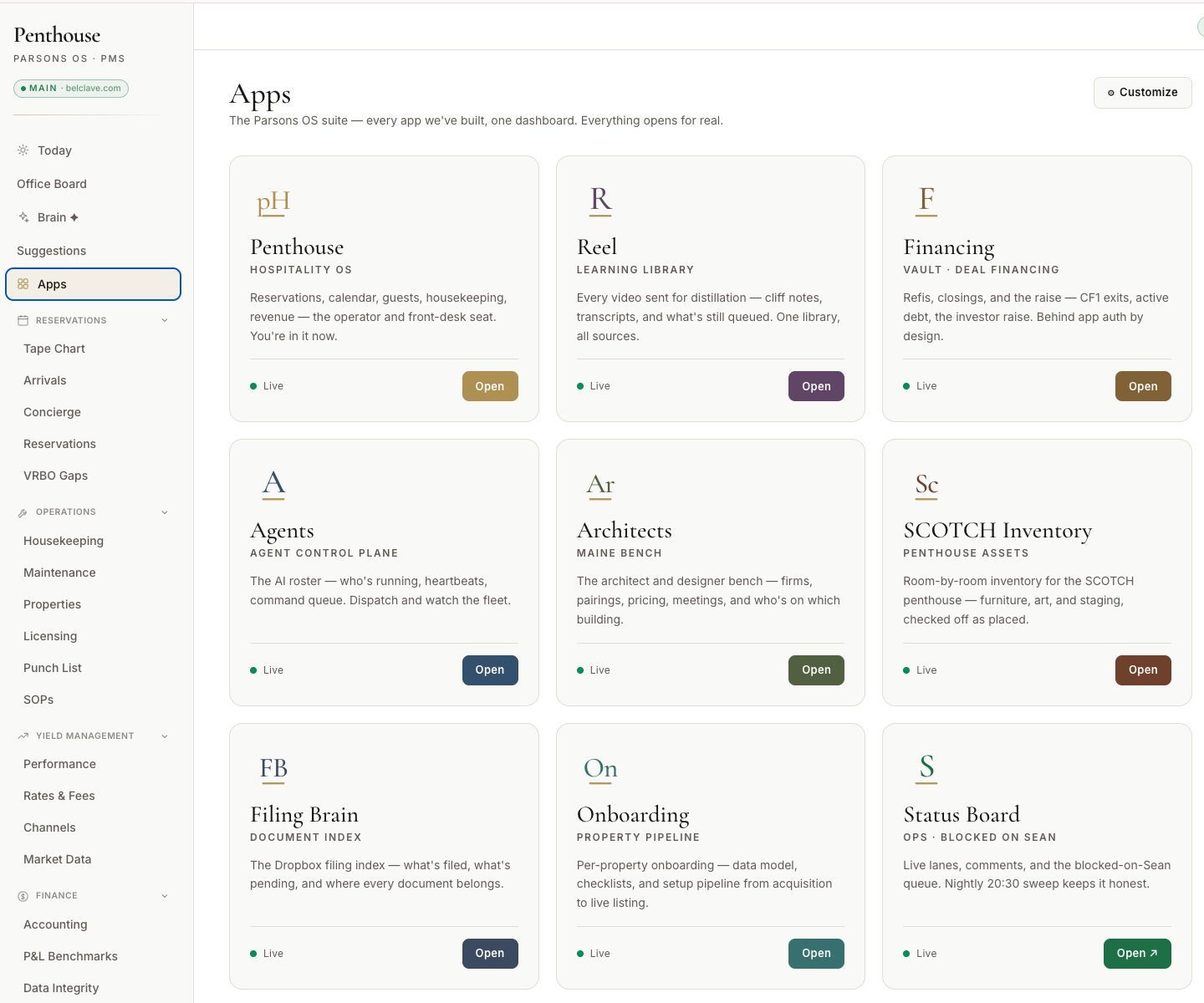 Parsons OS, the in-house operating platform