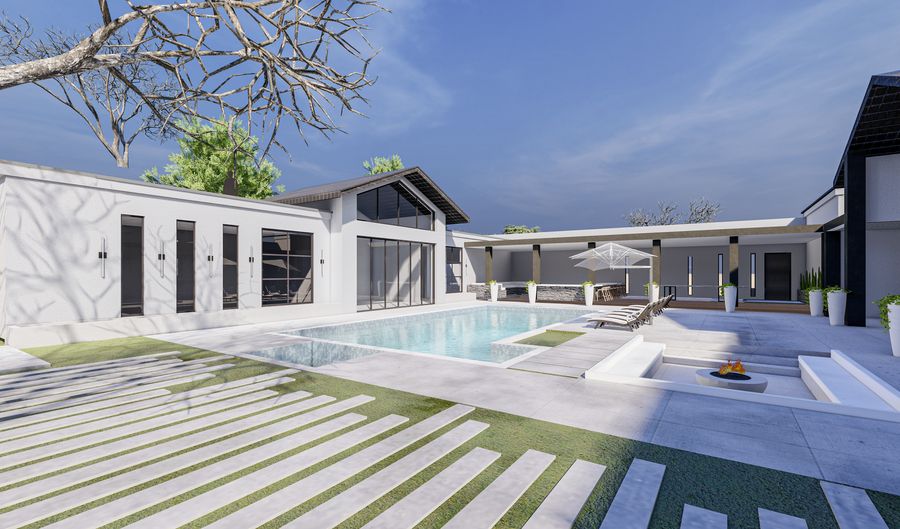 Courtyard pool, rendering