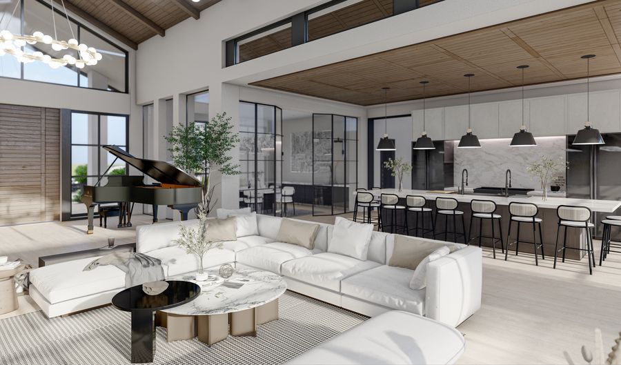 Great room, rendering