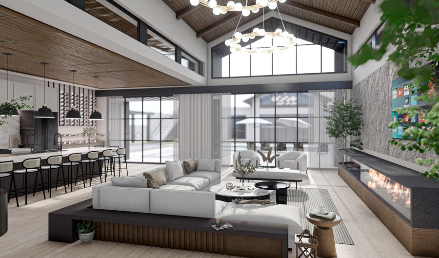 Living room, rendering