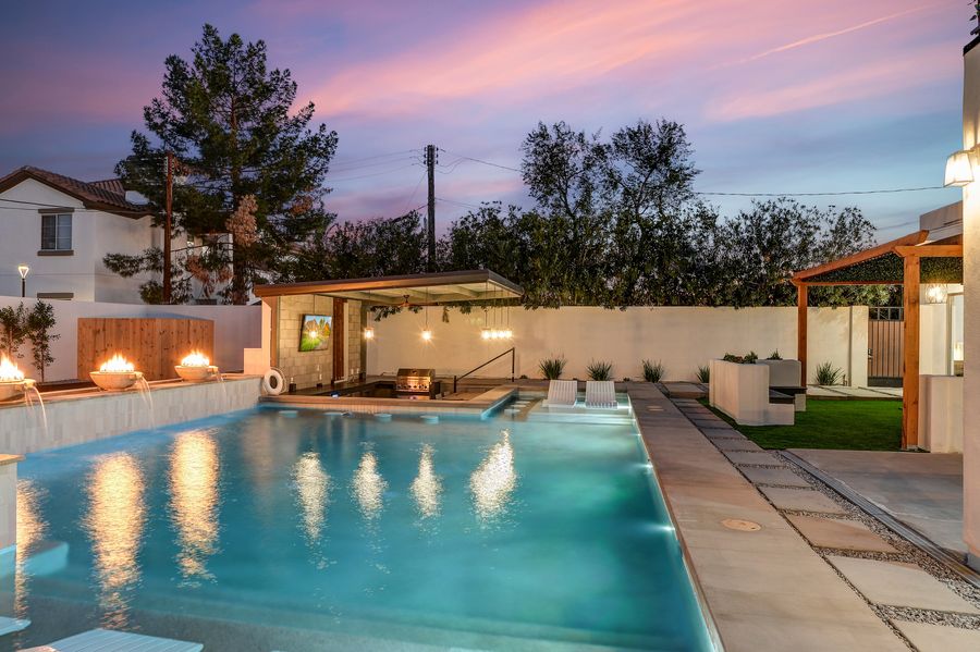Pool and fire features